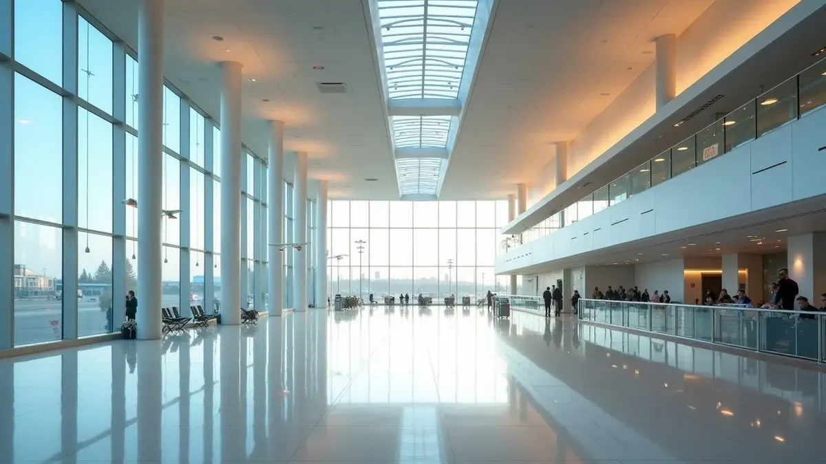 Almaty International Airport terminal building Kazakhstan