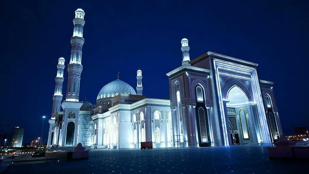 Hazret Sultan mosque in Astana, the largest mosque in Central Asia