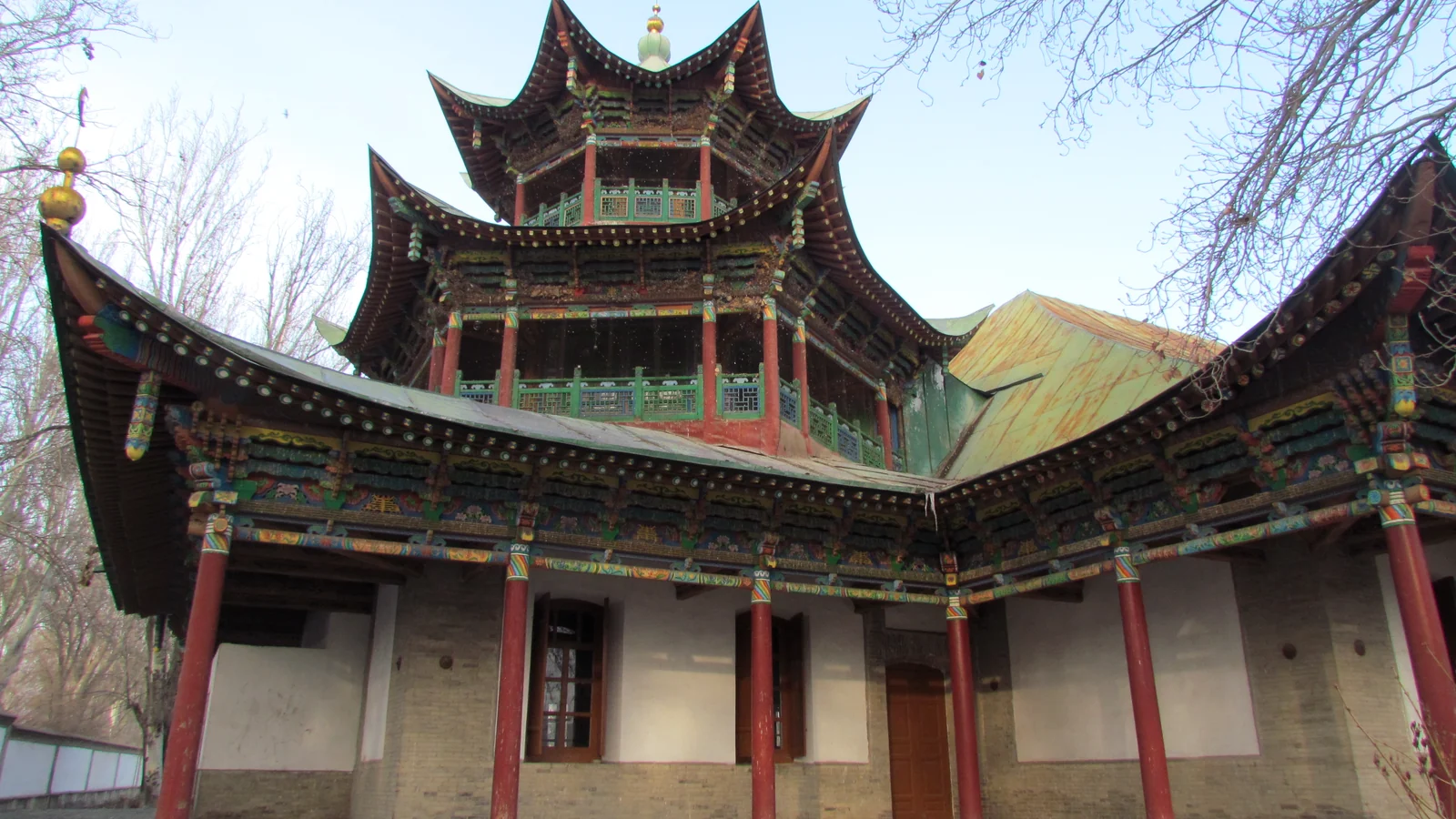 Decorated historic mosque museum in Zharkent