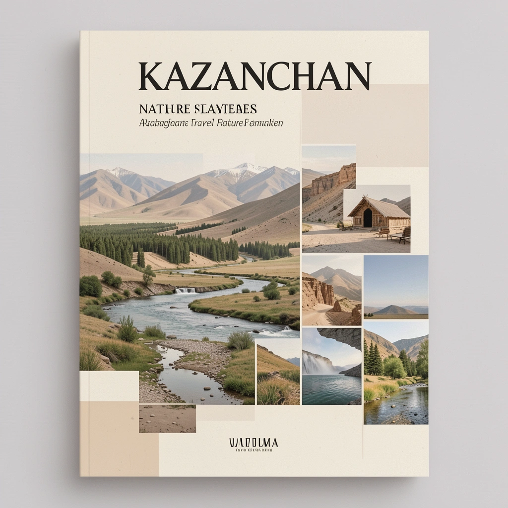 Dramatic Kazakhstan landscape with turquoise lake and snow-capped mountains