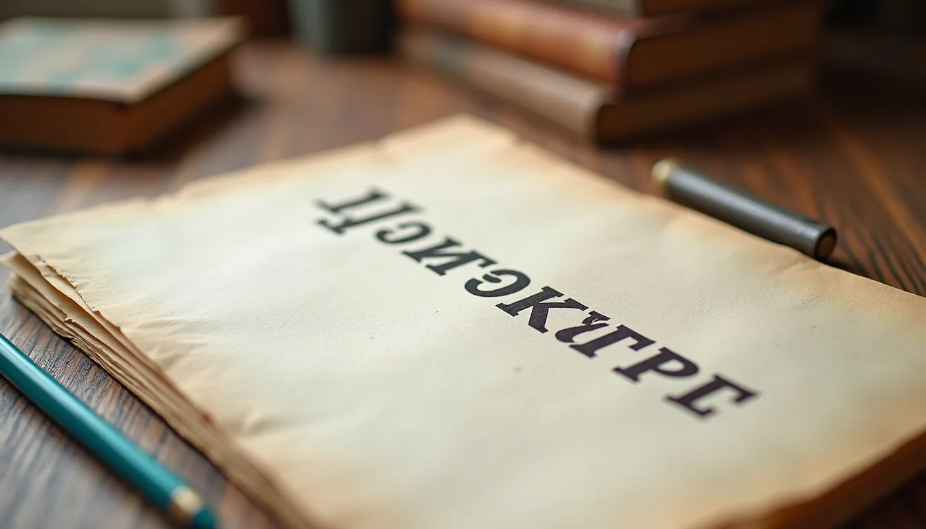 Kazakh script and language learning materials on a desk