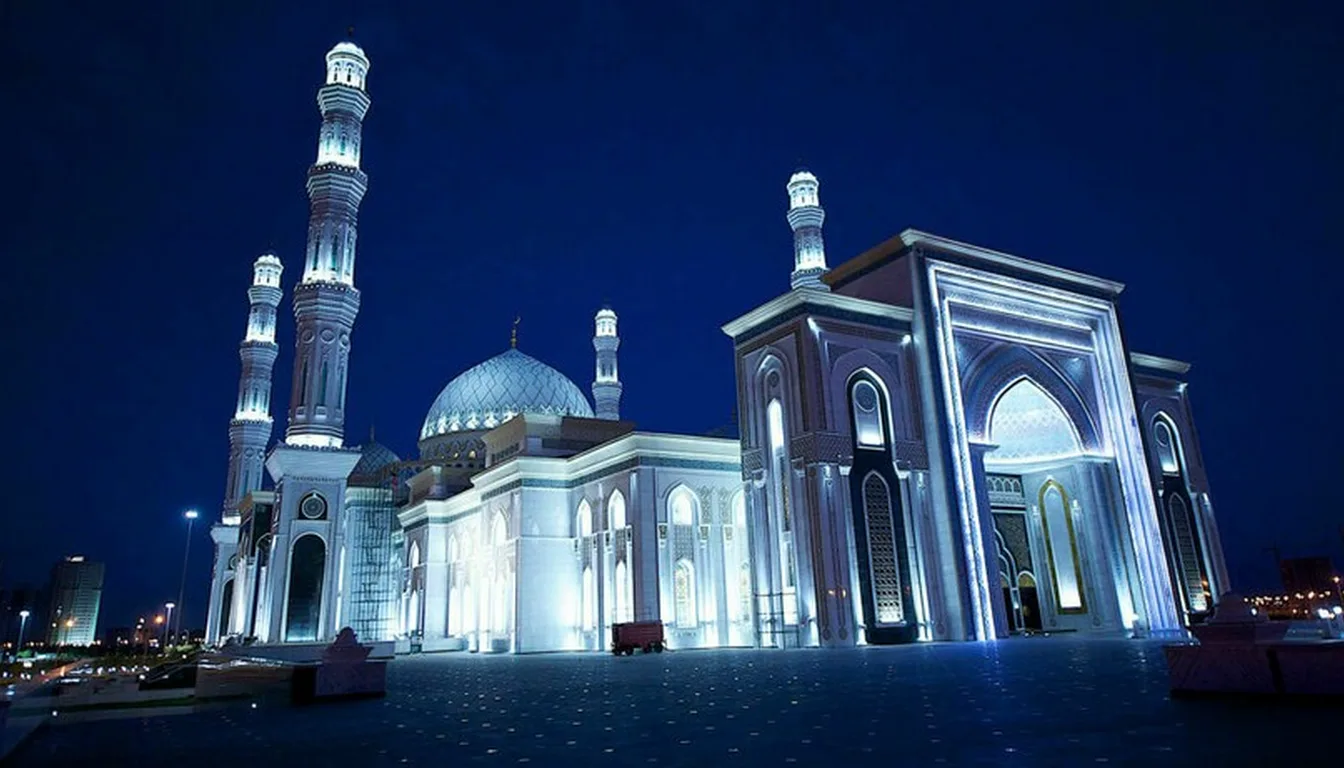 Hazret Sultan mosque in Astana, the largest mosque in Central Asia
